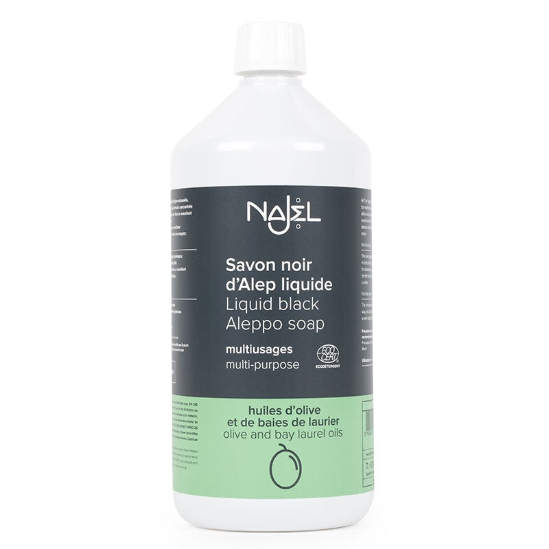 Savon noir d'Alep liquide multi-usages - olive & baies de laurier - 1l