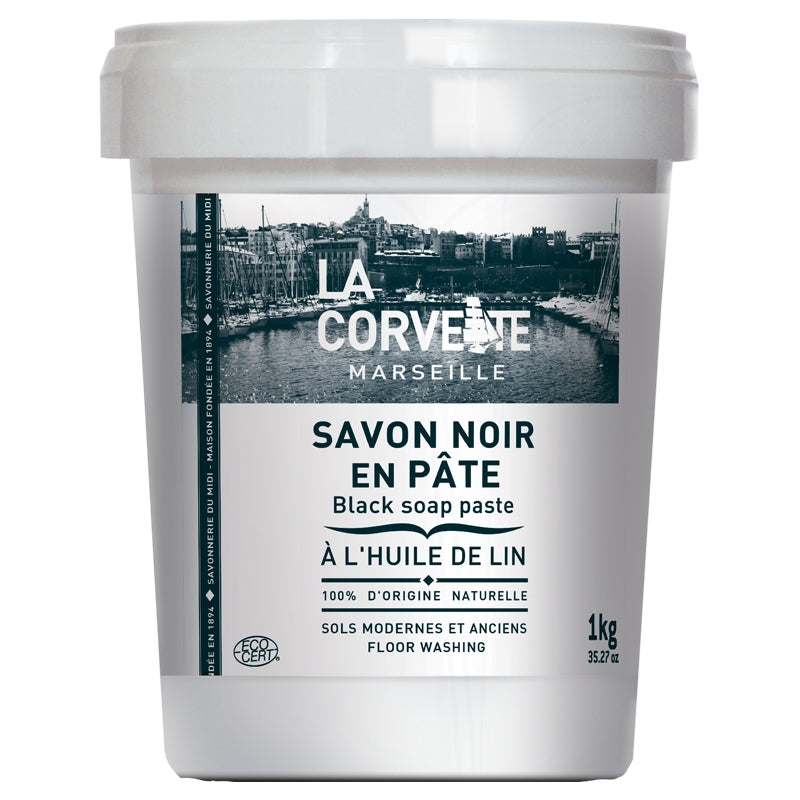 La Corvette - Schwarze Seife in Paste Leinöl 1kg