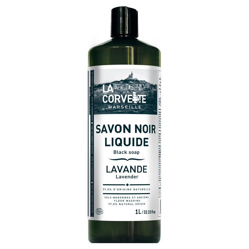 La Corvette - Savon noir liquide à l'huile de lin & lavande 1l
