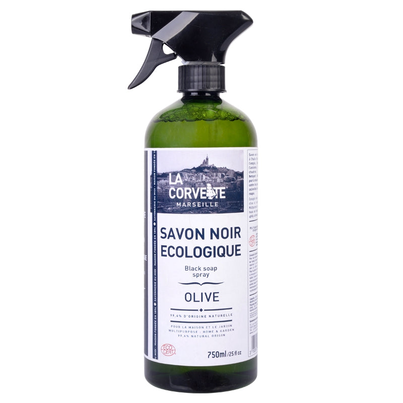 La Corvette - Flüssige Schwarze Seife Spray Olivenöl 750ml