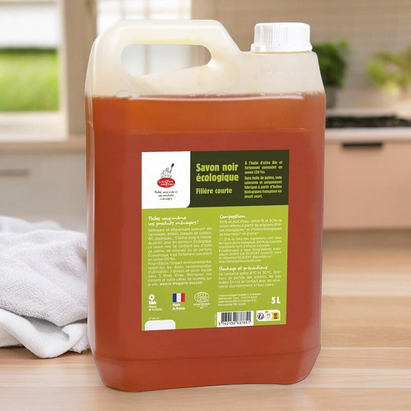 La Droguerie Écologique - Savon noir liquide huile d'olive BIO 5l