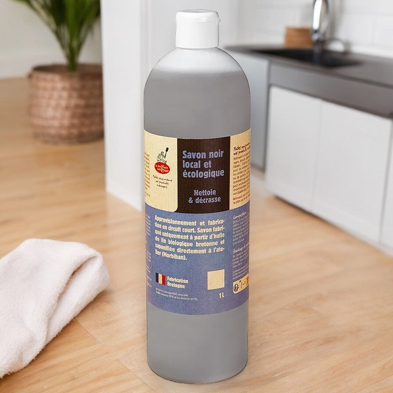 La Droguerie Écologique - Savon noir liquide huile de lin BIO 1l