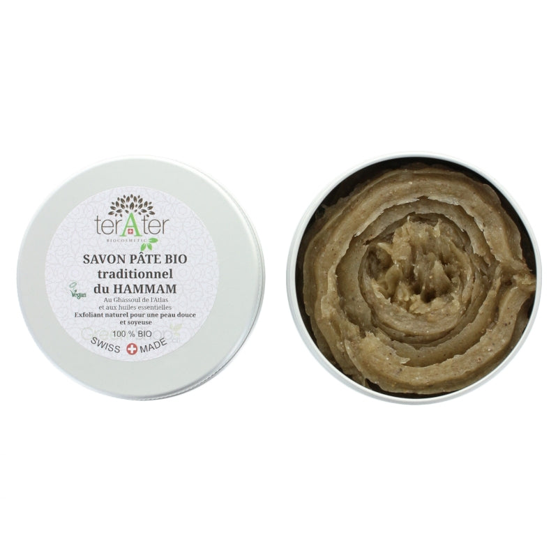 Savon pâte traditionnel du hammam BIO ghassoul