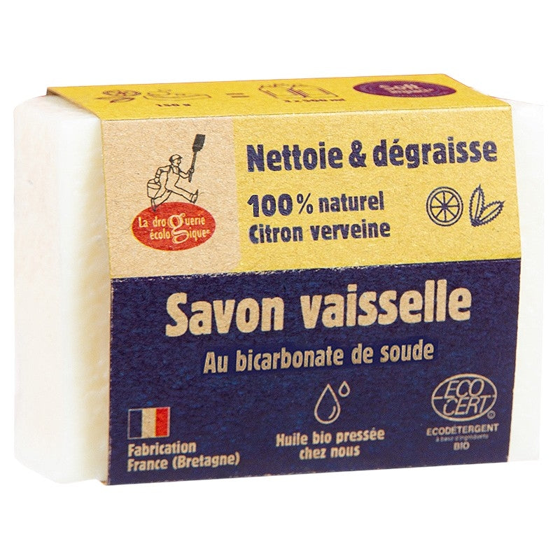 La Droguerie Écologique - Savon vaisselle bicarbonate & citron 150g