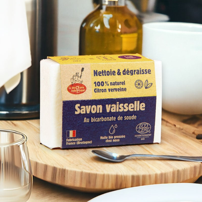 La Droguerie Écologique - Savon vaisselle bicarbonate & citron 150g