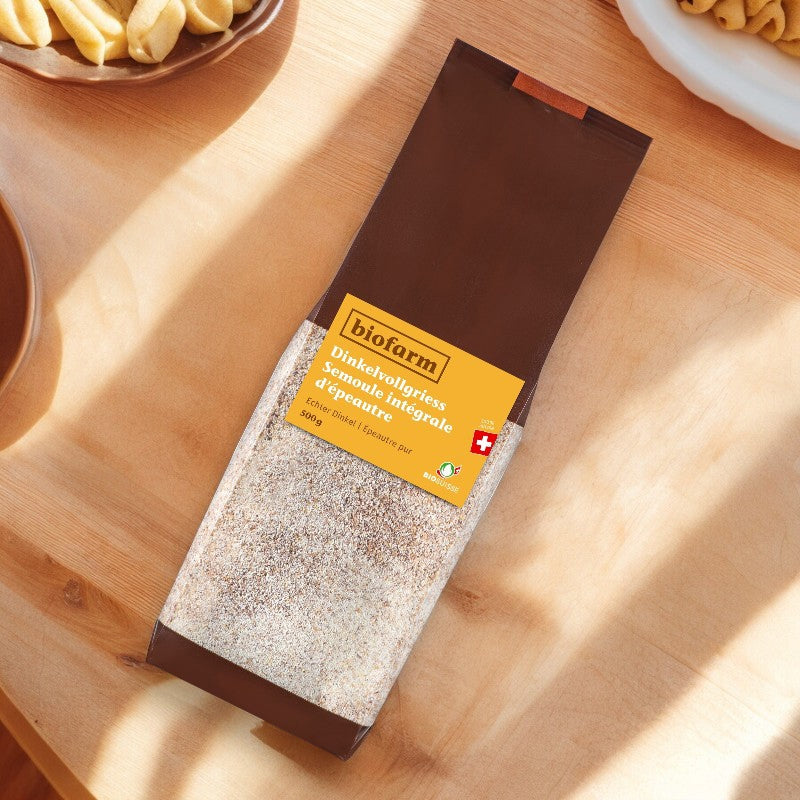 Biofarm - Bio-Schweizer Vollkorn-Dinkelgrieß 500g