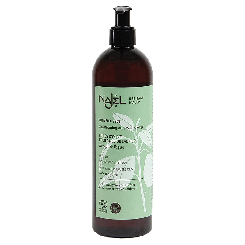 Shampooing BIO au savon d'Alep - avocat & figue - cheveux secs
