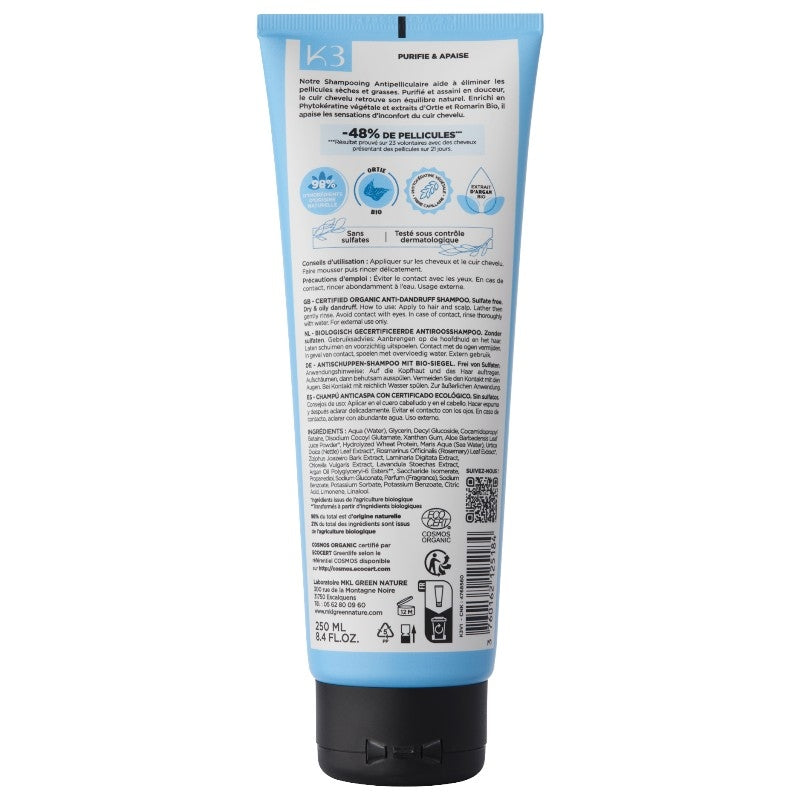 Shampooing anti-pelliculaire BIO ortie & romarin