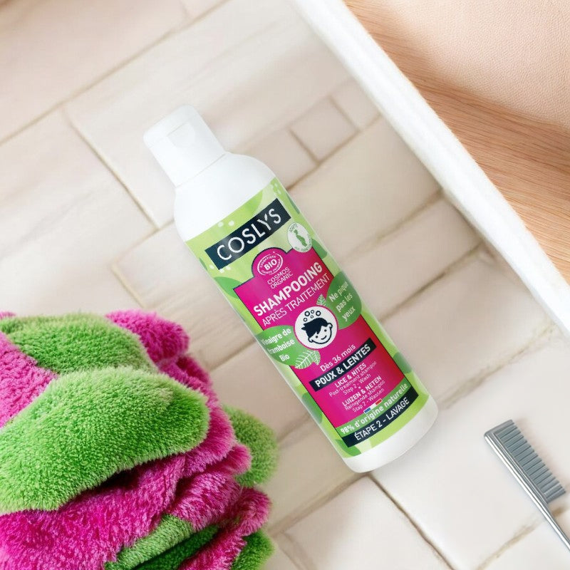 Coslys - Shampooing après traitement poux & lentes BIO 250ml