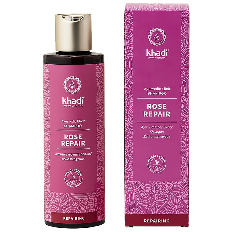 Khadi - Shampooing ayurvédique régénération & soin rose 200ml