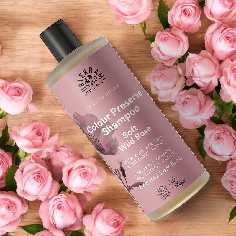 Shampoo für gefärbtes Haar mit Rose BIO
