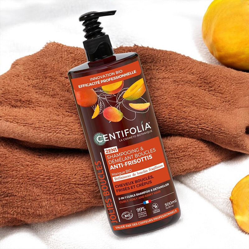 Centifolia - Shampooing & démêlant jolies boucles BIO mangue 500ml