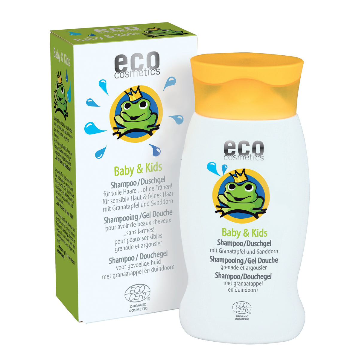 Eco Cosmetics - Shampooing & douche bébé & enfant BIO grenade 200ml