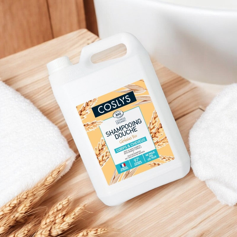 Coslys - Shampooing douche BIO céréales 5l