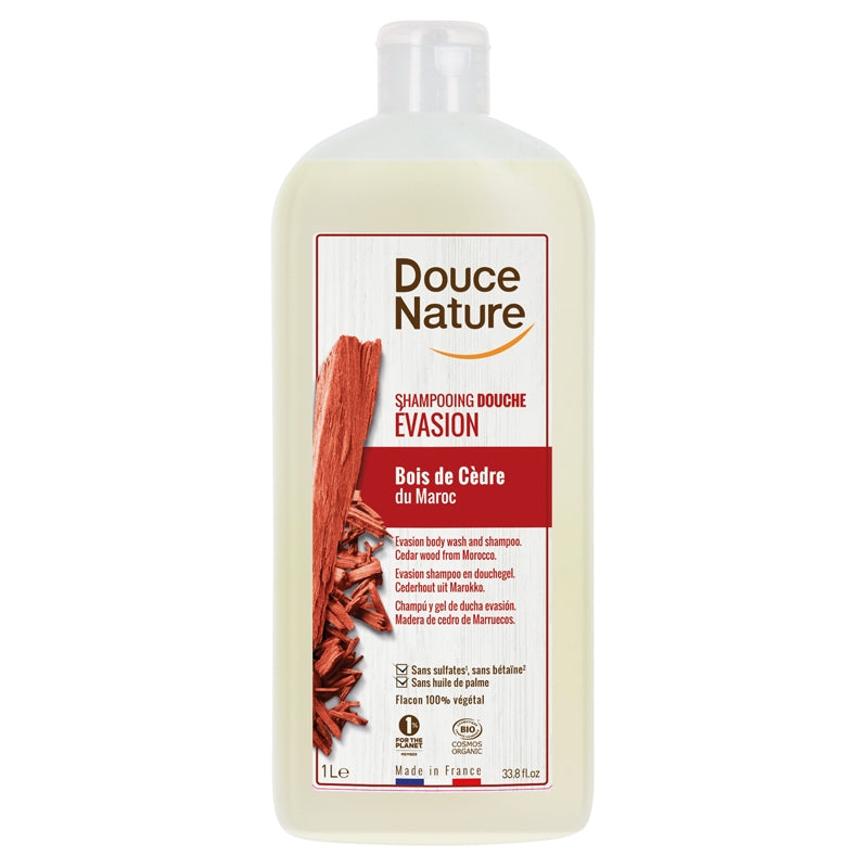 Douce Nature - Shampooing douche évasion BIO bois de cèdre 1l