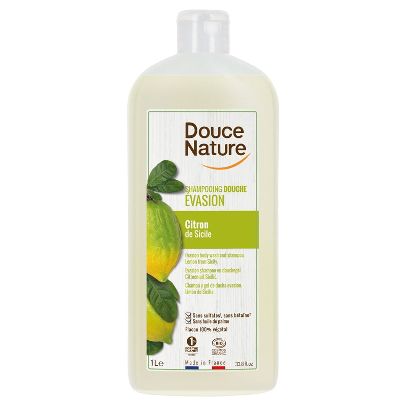 Douce Nature - Shampooing douche évasion BIO citron 1l