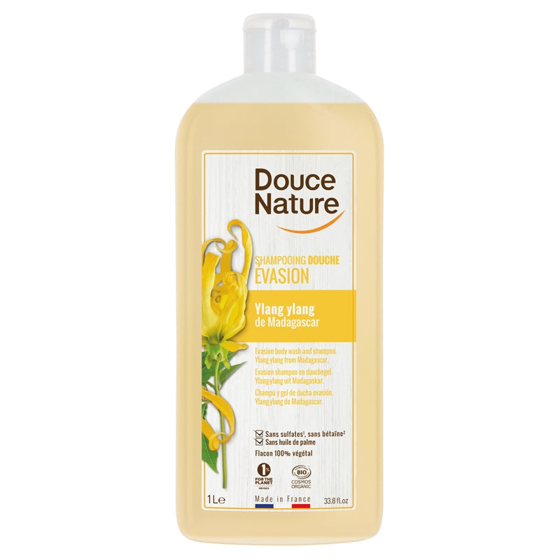 Douce Nature - Shampooing douche évasion BIO ylang ylang 1l