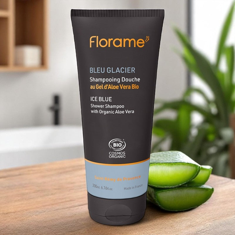 Florame - Shampooing douche homme BIO bleu glacier 200ml