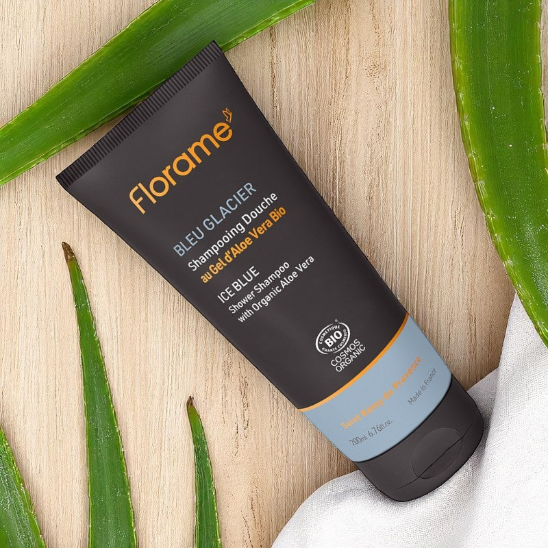 Florame - Shampooing douche homme BIO bleu glacier 200ml