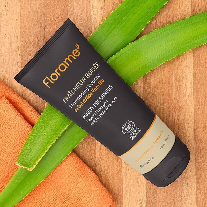 Florame - Duschgel & Shampoo für Männer mit holzig-frischer Note BIO 200ml