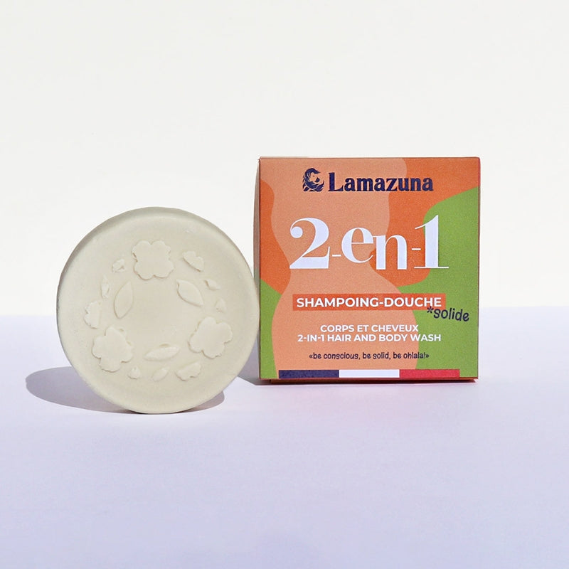 Lamazuna - Shampooing douche solide 2 en 1 noisette 70ml