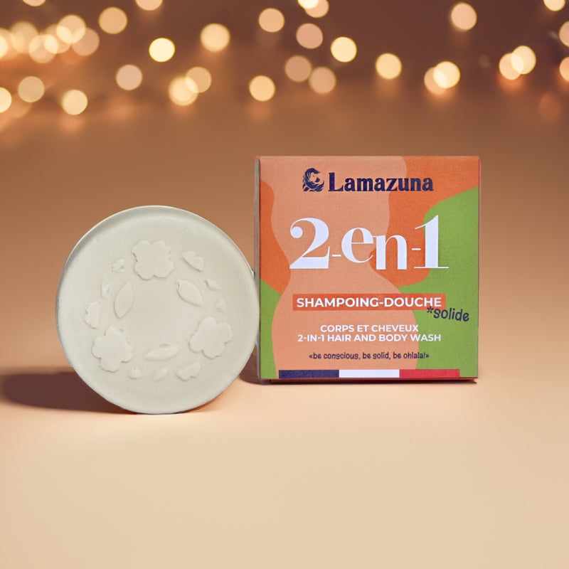 Lamazuna - Shampooing douche solide 2 en 1 noisette 70ml