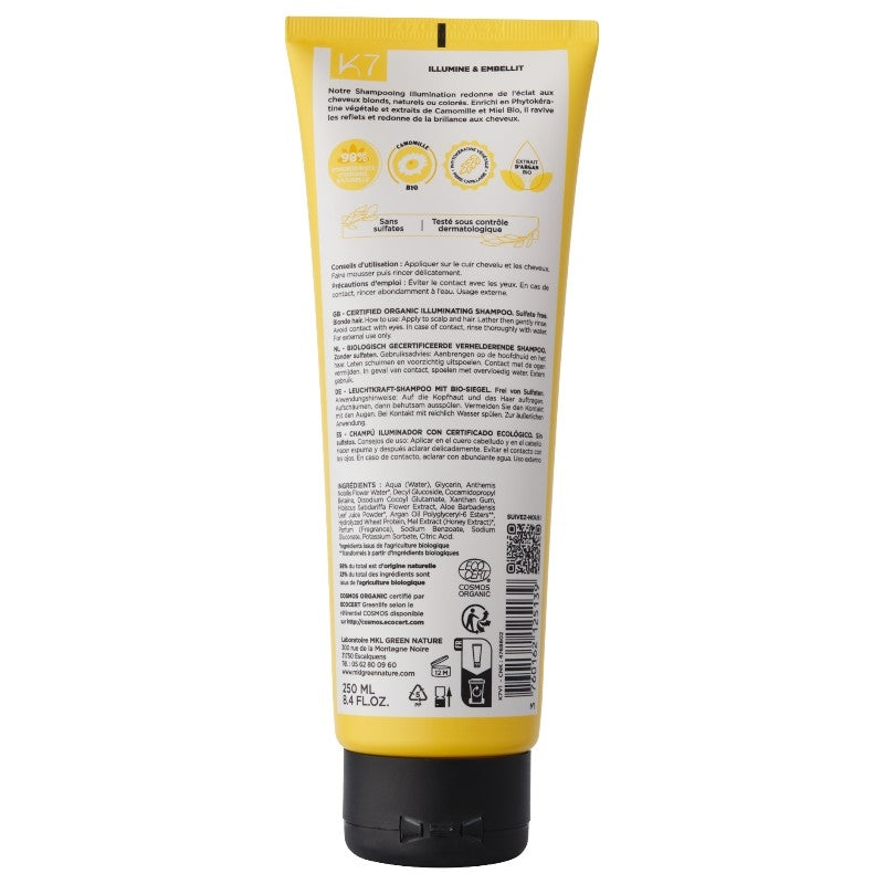 Shampooing illumination BIO camomille & miel