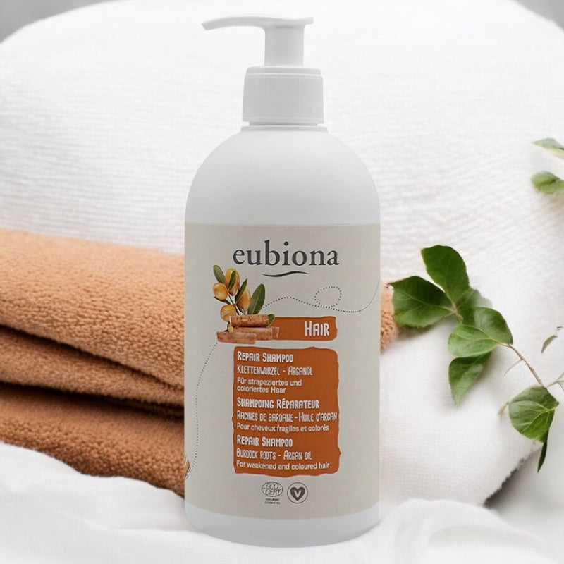 Eubiona - Shampooing réparateur BIO racine de bardane & argan - 500ml