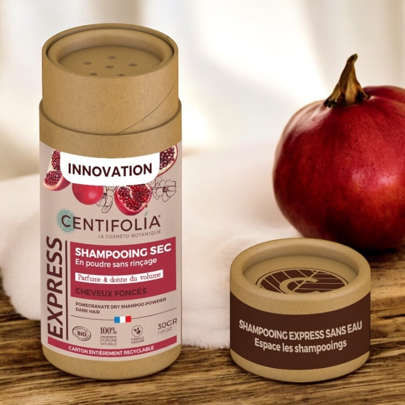 Centifolia - Shampooing sec en poudre sans rinçage BIO grenade 30g