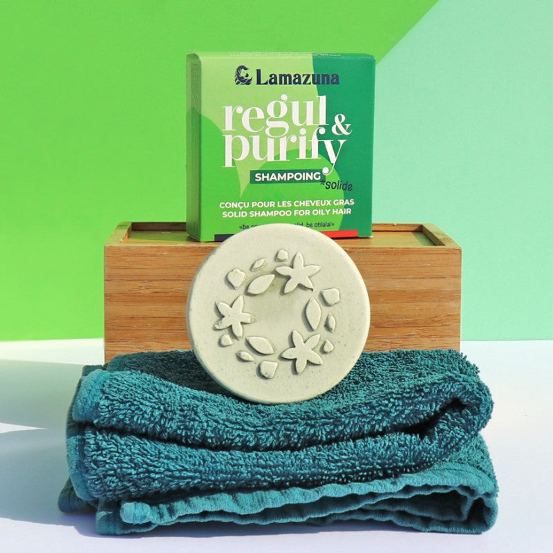 Lamazuna - Shampooing solide cheveux gras spiruline & argile verte 70ml