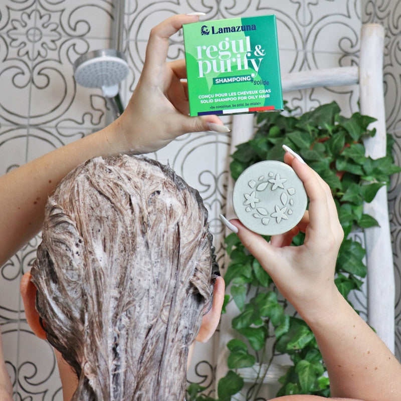 Lamazuna - Shampooing solide cheveux gras spiruline & argile verte 70ml