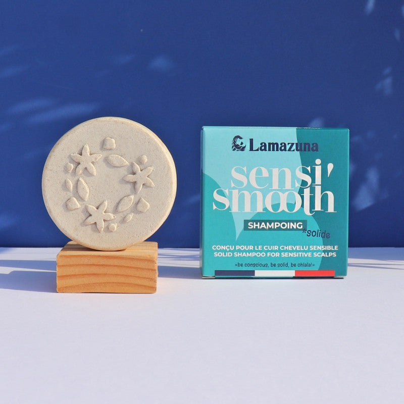 Lamazuna - Shampooing solide cuir chevelu sensible poudre de pivoine 70ml