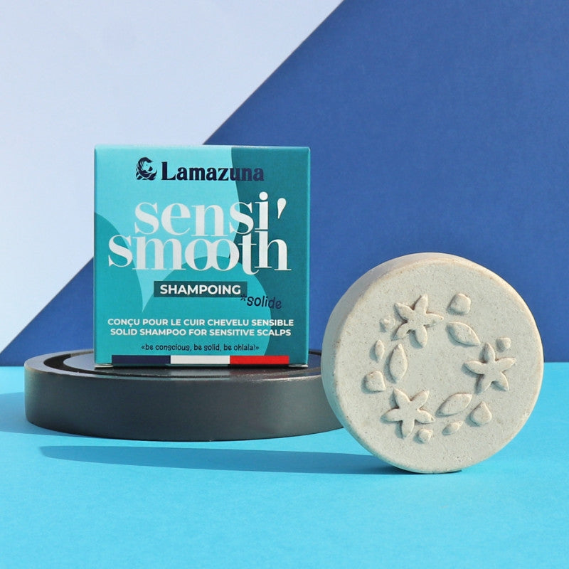 Lamazuna - Shampooing solide cuir chevelu sensible poudre de pivoine 70ml