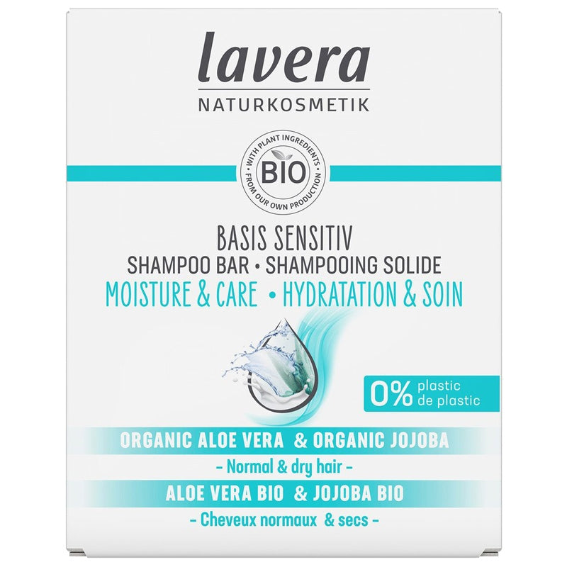 Lavera - Shampooing solide hydratation & soin BIO aloe vera & jojoba 50g
