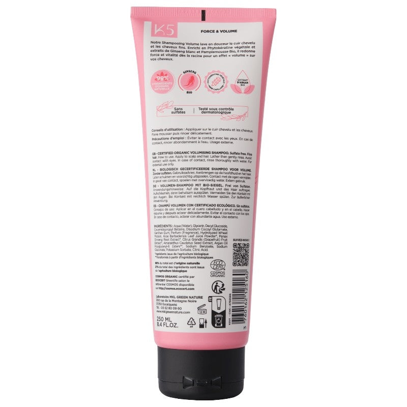 Shampooing volume BIO ginseng blanc
