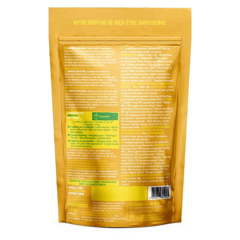 Iswari - Smoothie booster psyllium & banane BIO 100g