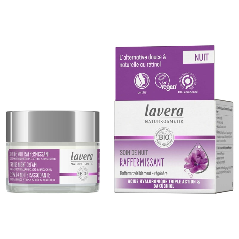 Lavera - Soin de nuit raffermissant BIO acide hyaluronique & bakuchiol 50ml