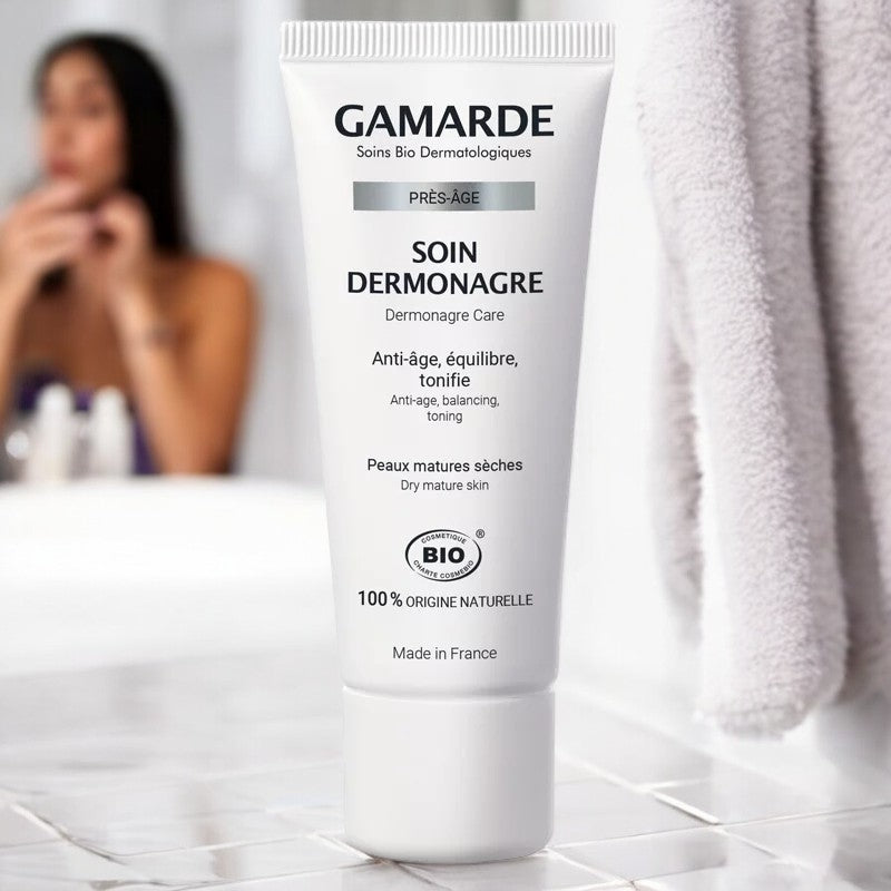 Gamarde - Soin dermonagre visage BIO - Anti-âge, équilibre, tonifie - peaux matures sèches - 40g