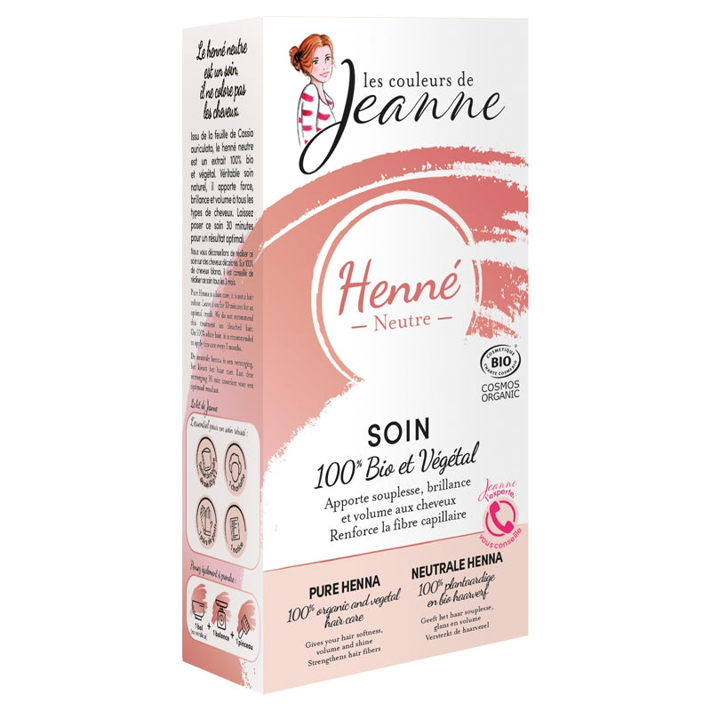 Les Couleurs de Jeanne - Soin végétal BIO henné neutre 2x50g