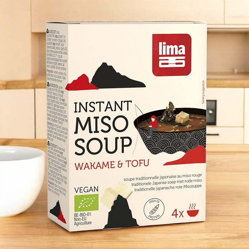 Lima - Soupe miso instantanée wakame & tofu BIO 40g