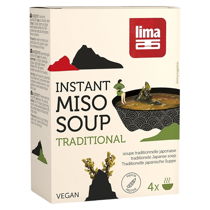 Lima - Traditionelle japanische Suppe mit Miso und Bio-Algen 4x10g