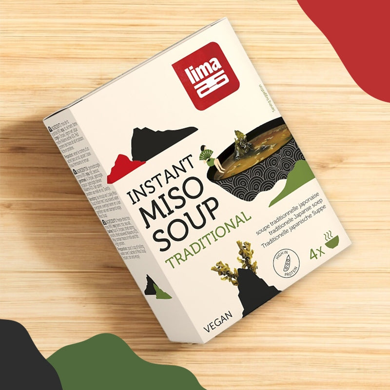 Lima - Soupe traditionnelle japonnaise au miso & algues BIO 4x10g