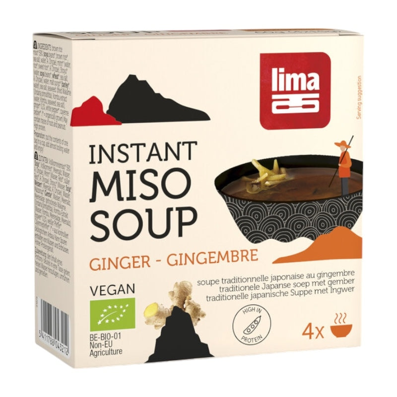 Lima - Traditionelle japanische Suppe mit Bio-Miso und Ingwer 4x15g