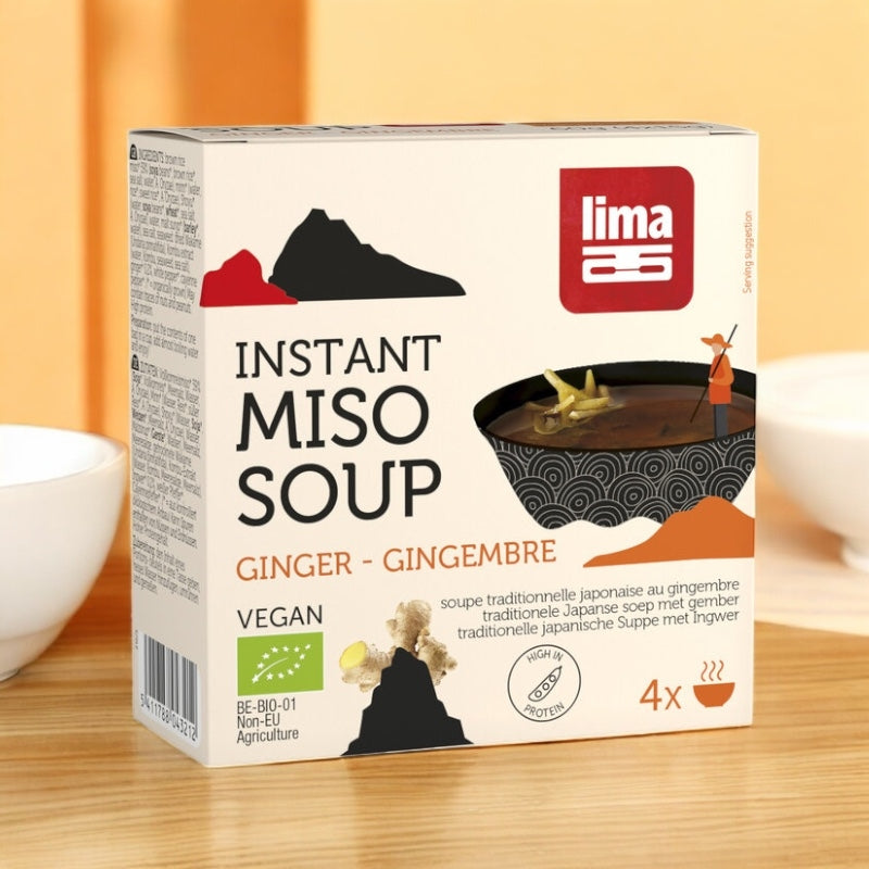 Lima - Traditionelle japanische Suppe mit Bio-Miso und Ingwer 4x15g
