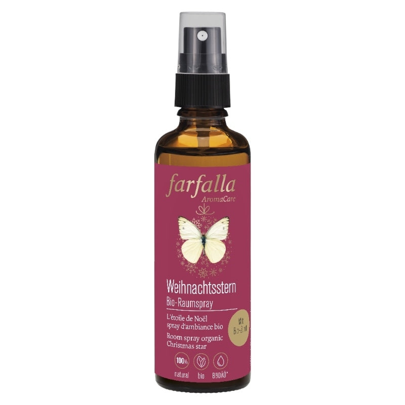 Farfalla - Spray ambiant festif BIO Étoile de Noël 75ml