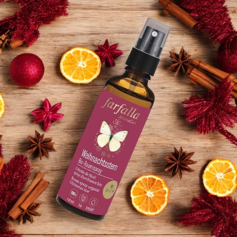 Farfalla - Spray ambiant festif BIO Étoile de Noël 75ml