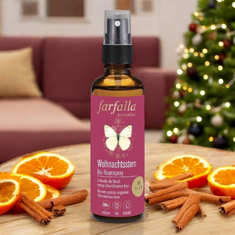 Farfalla - Spray ambiant festif BIO Étoile de Noël 75ml