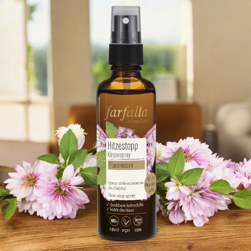 Farfalla - Spray anti-sensation de chaleur BIO sauge sclarée 75ml