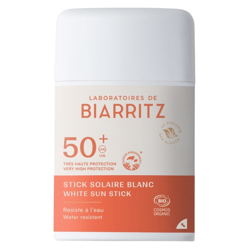 Laboratoires de Biarritz - Stick solaire blanc BIO IP 50+ 12g