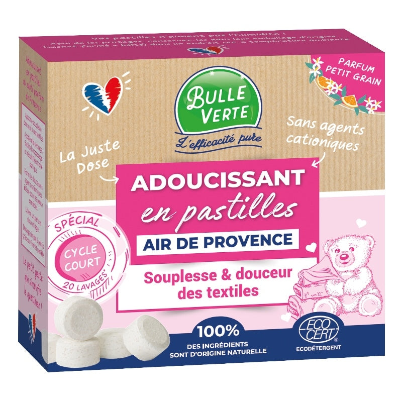 Bulle Verte - Tablettes adoucissant petit grain ECO - 20 pièces